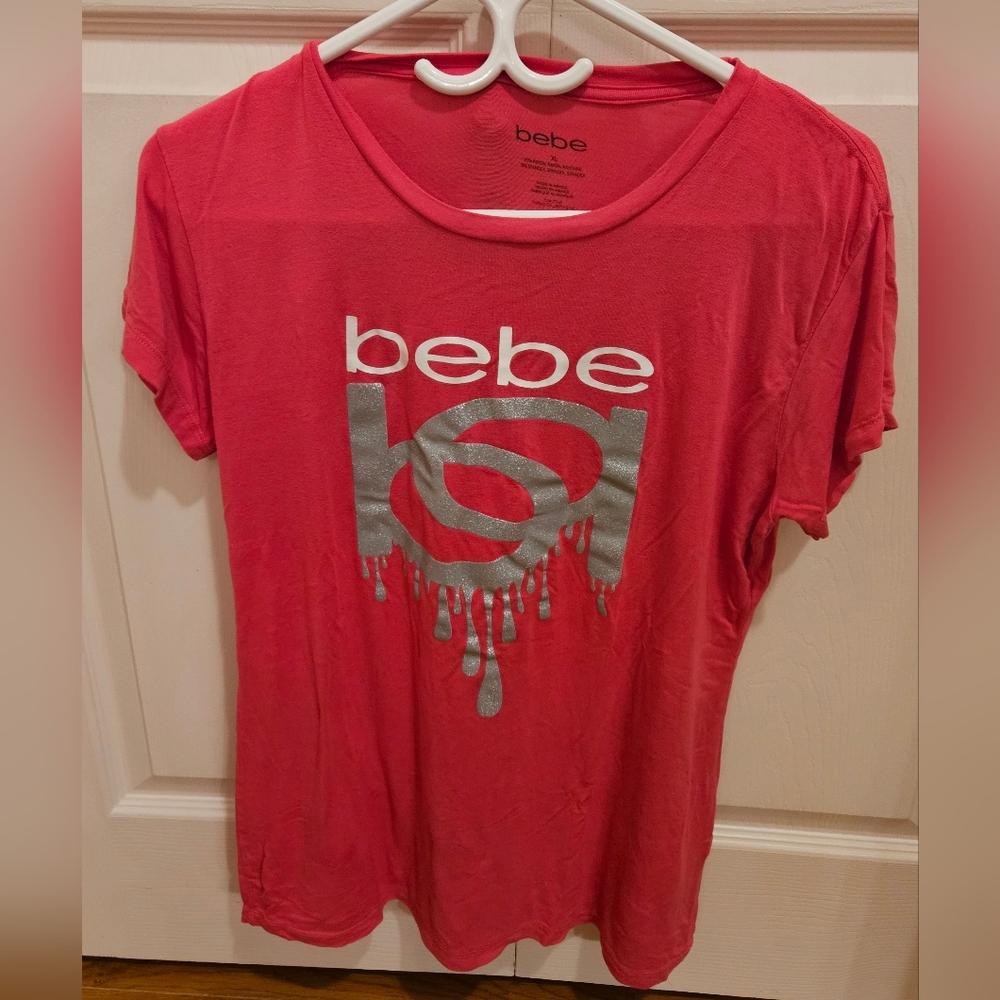 bebe T-shirt, Pink, Like New